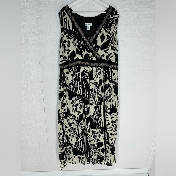 Ulla Popken black and white midi dress size 20/22 - Picture 1 of 7